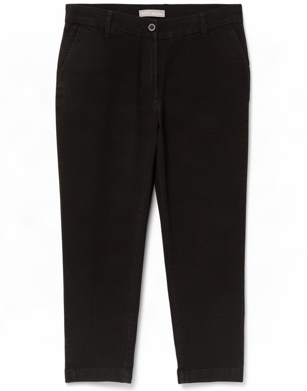 Marks & Spencer Pantaloni chino drepți pentru femei UK 14 Large W34 L23 Black