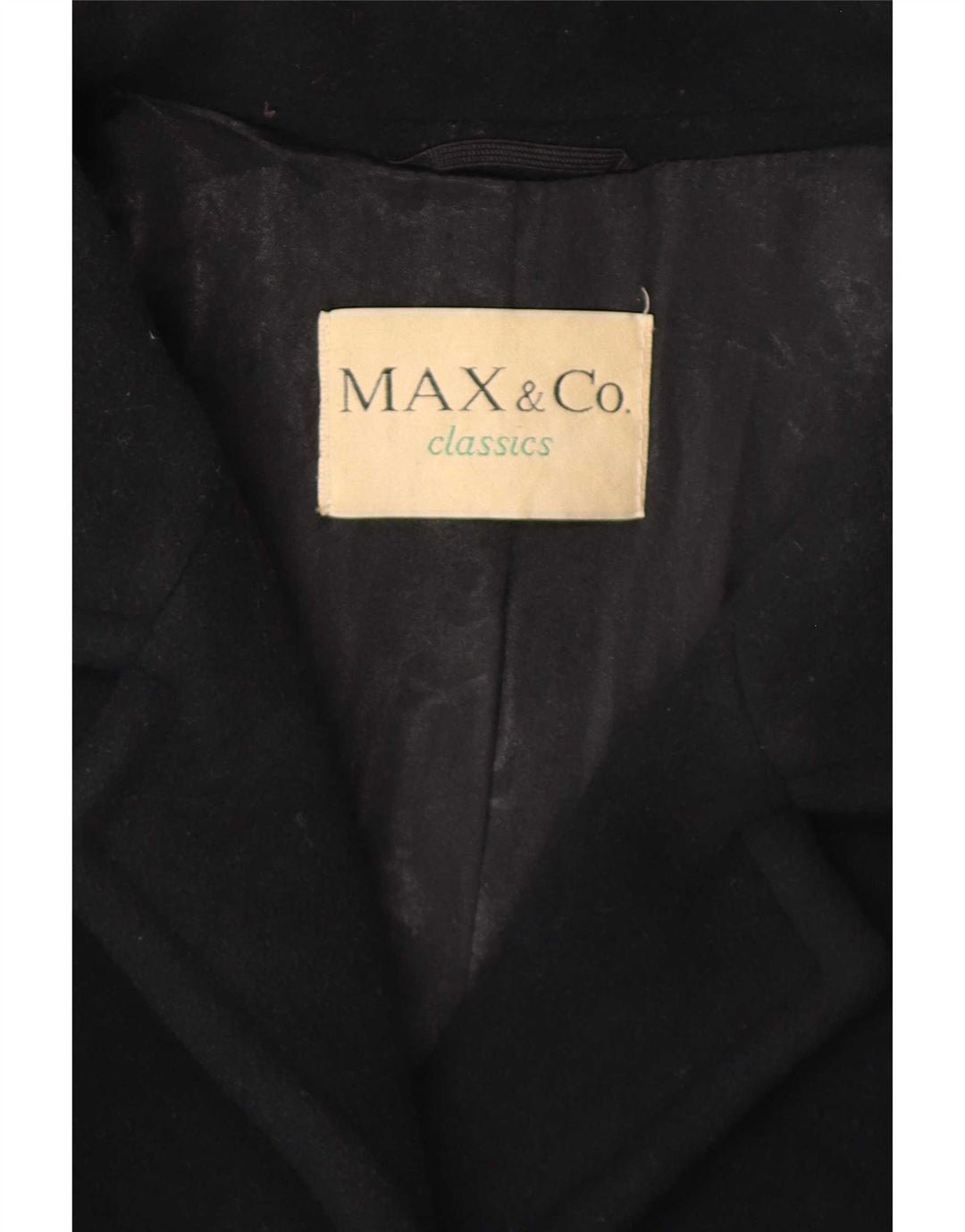 Max & Co. Płaszcz damski UK 14 Large Black Wool
