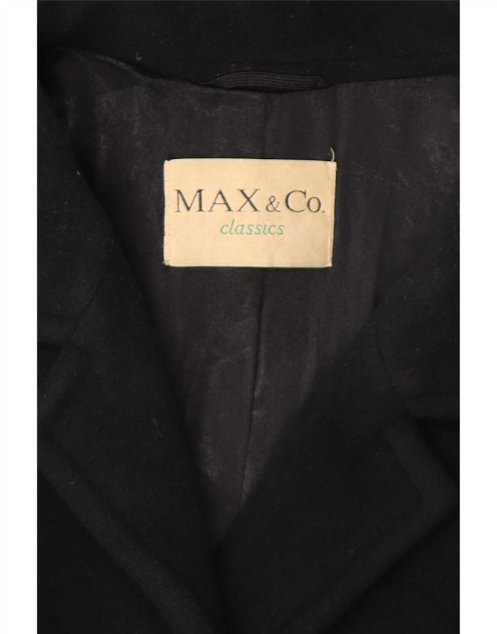 Max & Co. Płaszcz damski UK 14 Large Black Wool