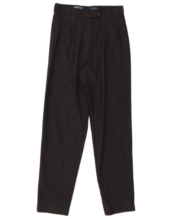 Balloon Womens Pegged Suit Trousers IT 42 Medium W27 L28 Black Wool