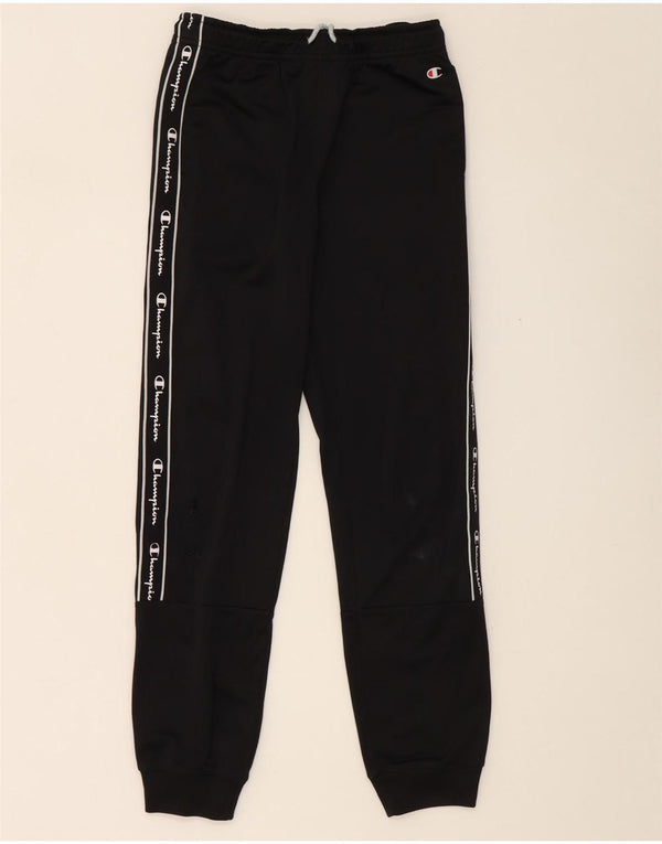 Pantaloni da tuta con grafica Champion da ragazzo, pantaloni da jogging, 11-12 anni, grandi, neri