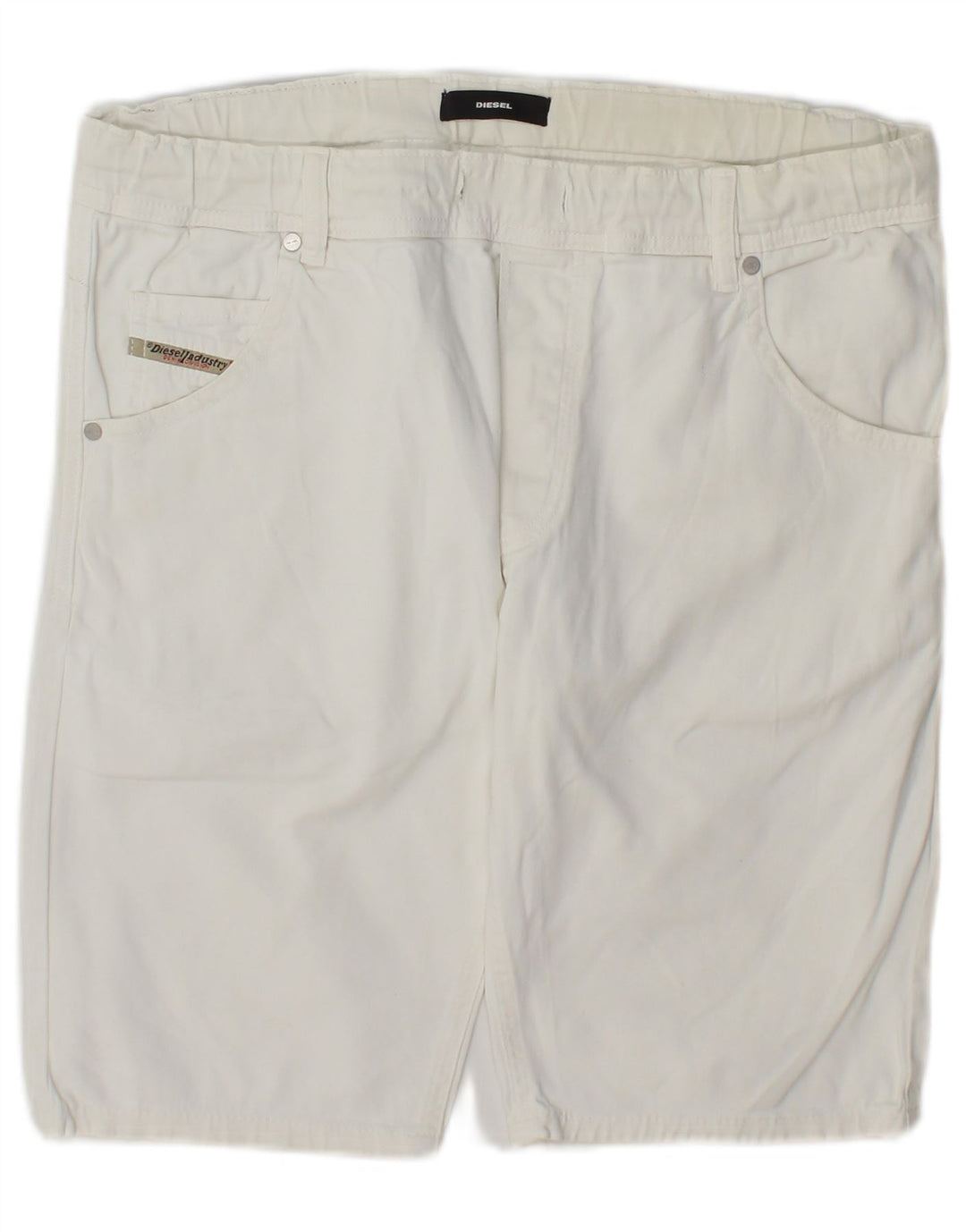 Diesel Womens Casual Shorts UK 14 Large W34 White