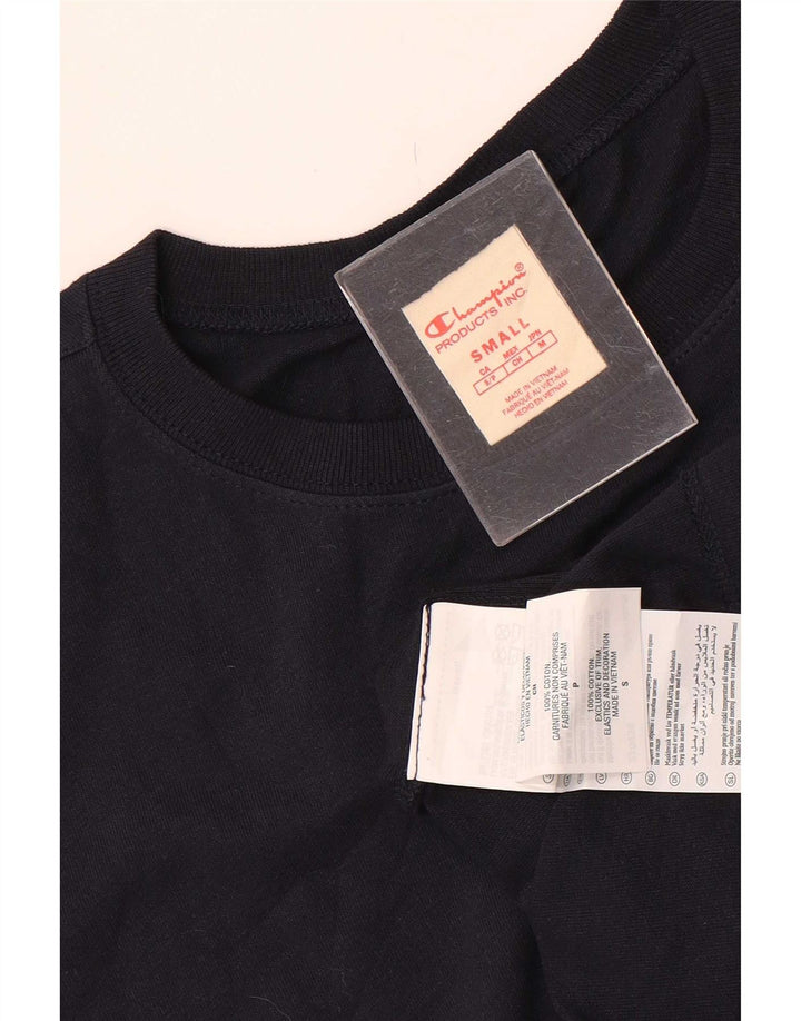 Champion Mens T-Shirt Top Small Navy Blue Cotton