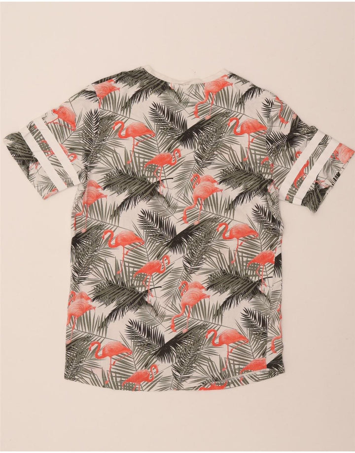 JACK & JONES Mens Graphic T-Shirt Top Small Multicoloured Floral