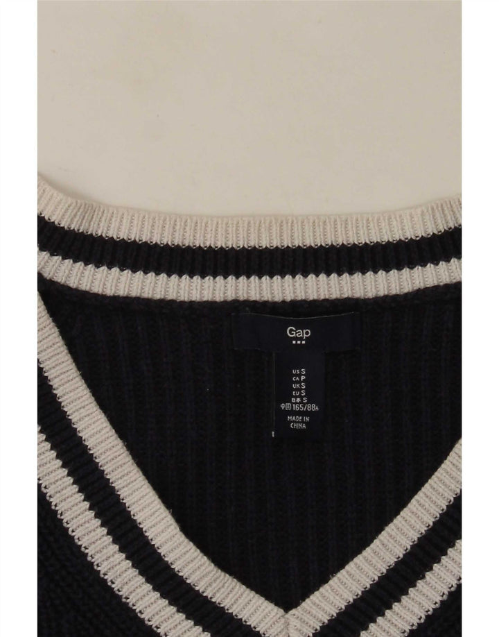 Sweter damski Gap z dekoltem w kształcie litery V, UK 10, mały, granatowy
