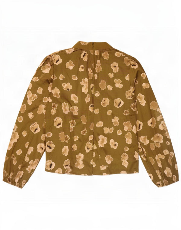 French Connection Blusa de manga larga para mujer UK 46 Grande Verde Floral