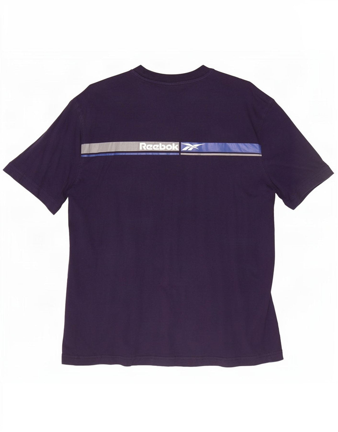 Reebok Mens Graphic T-Shirt Top Large Navy Blue Cotton