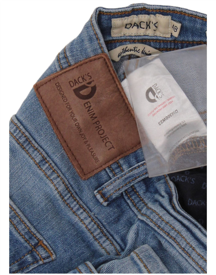 DACK'S Jean Slim Homme IT 48 Medium W32 L31 Bleu Coton