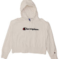 CHAMPION Womens Graphic Hoodie Jumper UK 18 XL White Cotton Vintage Champion and Second-Hand Champion from Messina Hembry 