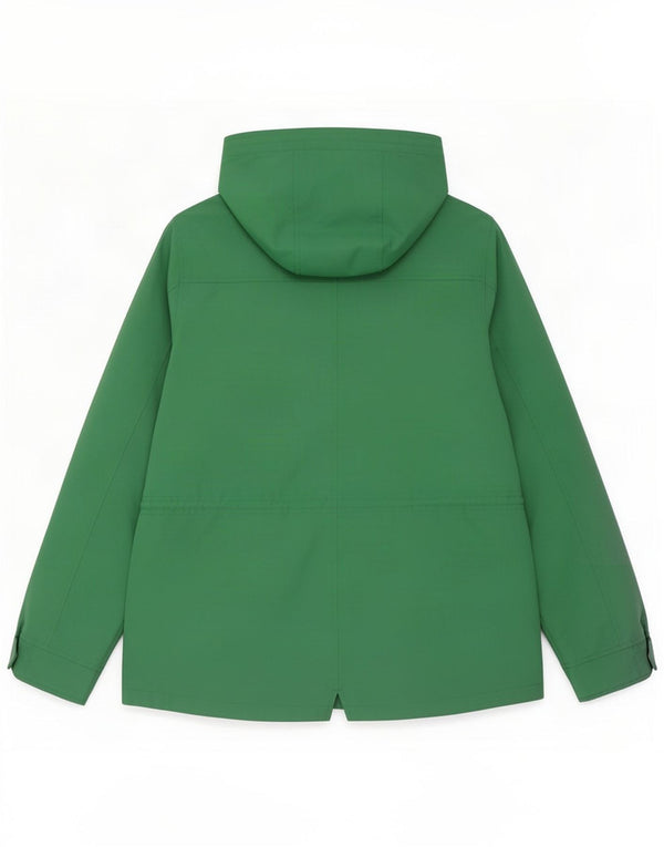 Crew Clothing Chaqueta impermeable con capucha para mujer UK 46 Poliéster verde grande