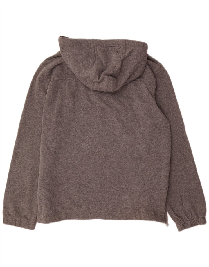 Ellesse Womens Oversized Graphic Hoodie Jumper UK 12 Medium Grey Flecked