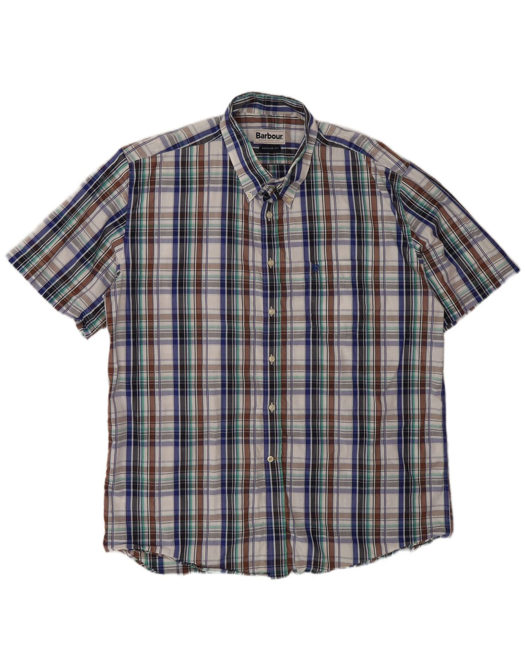 Camicia Barbour da uomo a maniche corte con vestibilità regolare XL a quadri multicolore