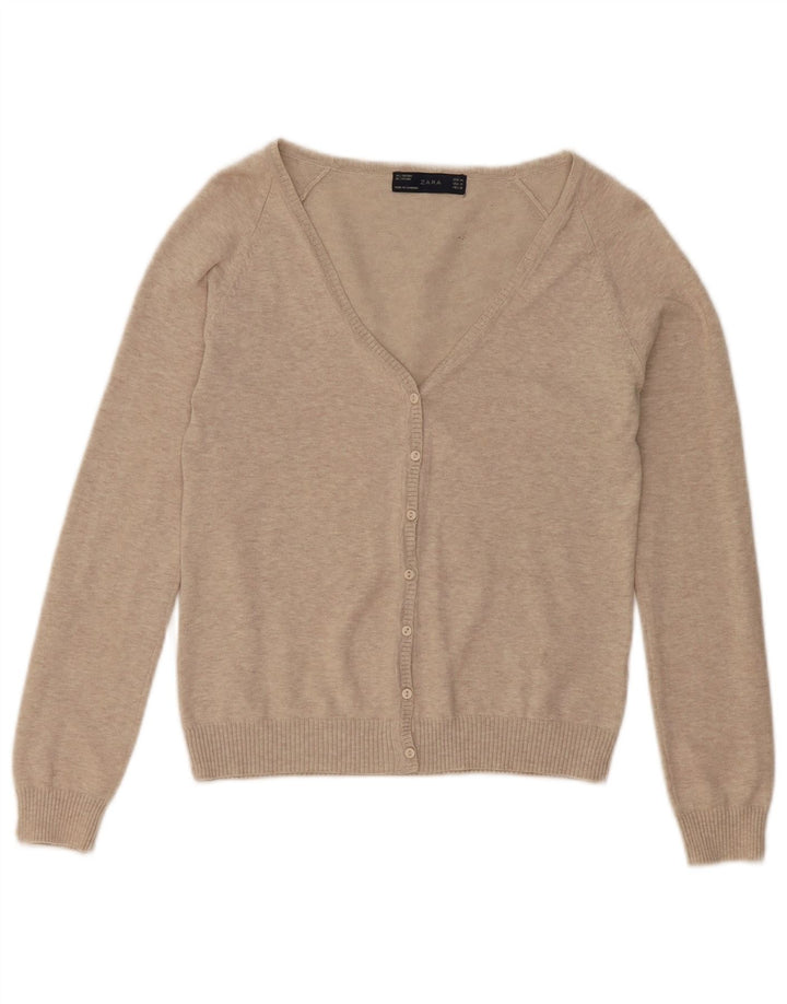 Maglione cardigan da donna Zara UK 12 Beige medio