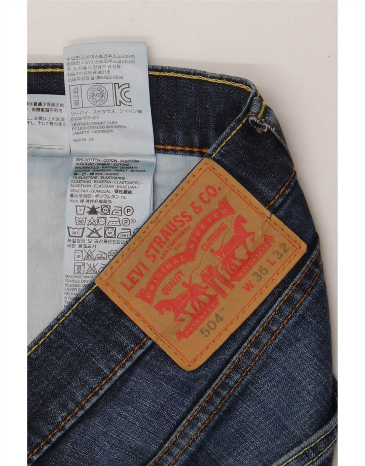 Levi's Mens 504 Denim Shorts W36 Large Blue Cotton