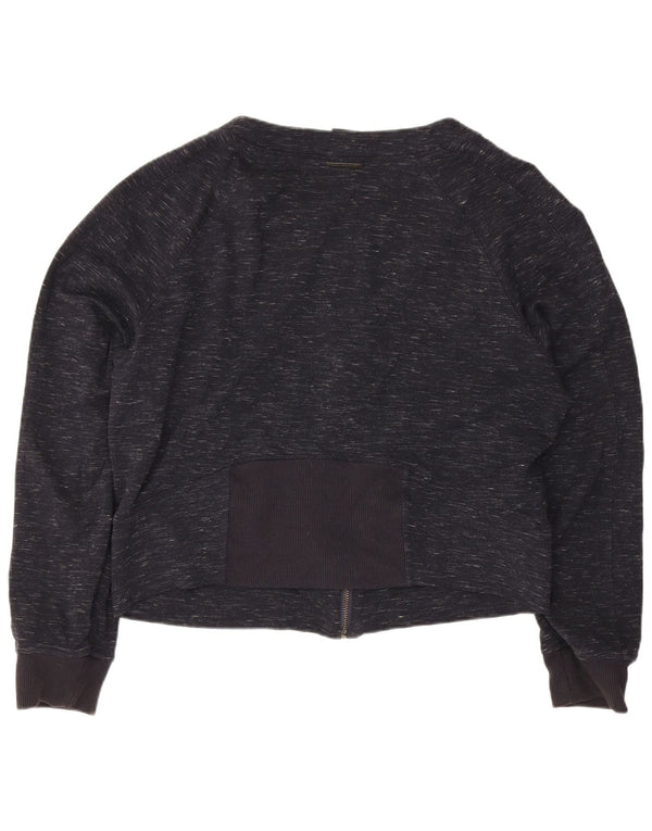 Armani Exchange Cardigan da donna Top UK 14 Large Navy Blue Flecked Sports