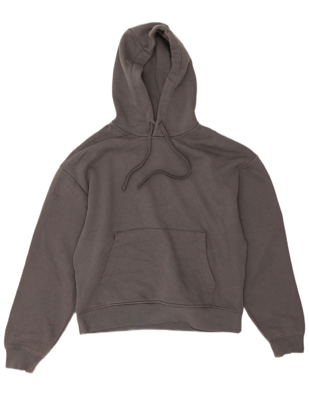 Zara Pull À Capuche Homme Gris Moyen Coton