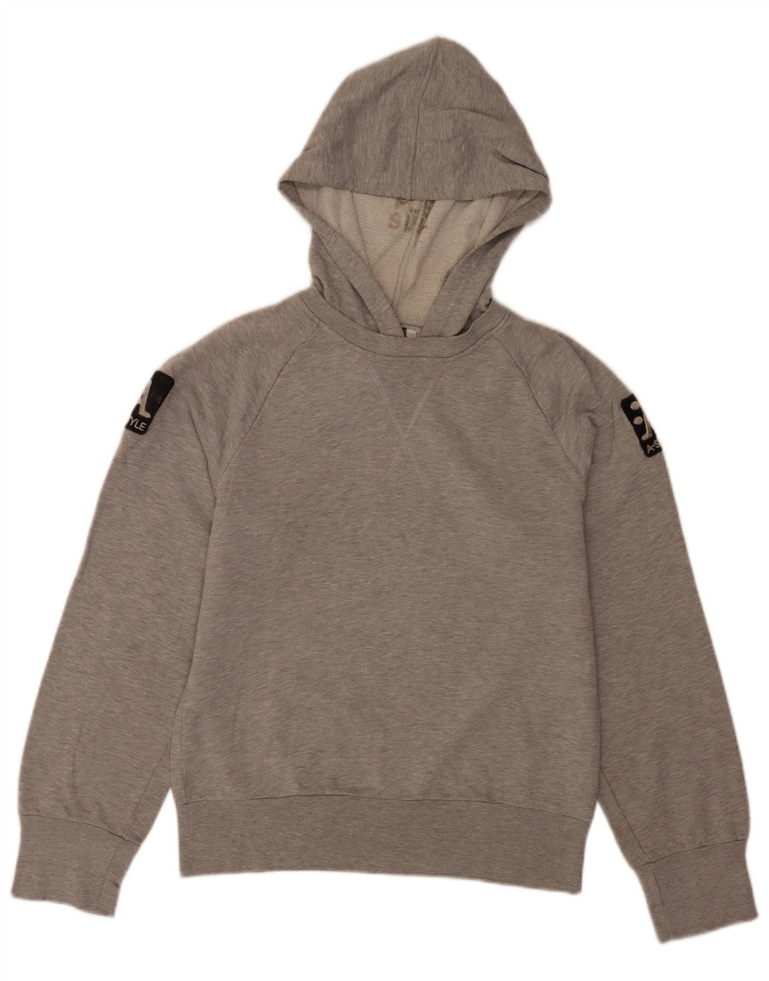 A-Style Pull à Capuche Graphique Homme Gris Moyen Coton Chiné