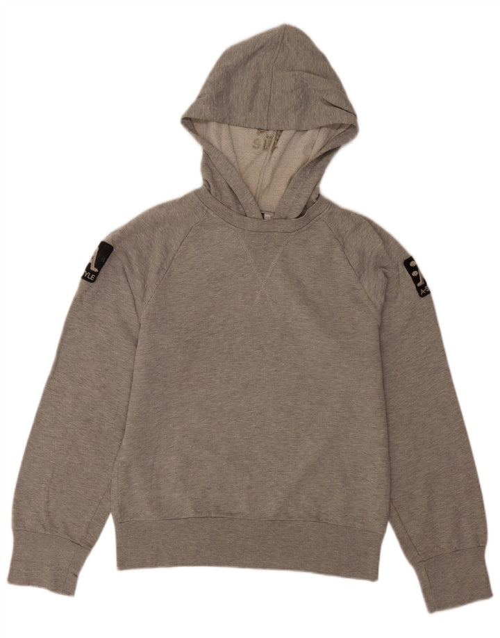 A-Style Pull à Capuche Graphique Homme Gris Moyen Coton Chiné