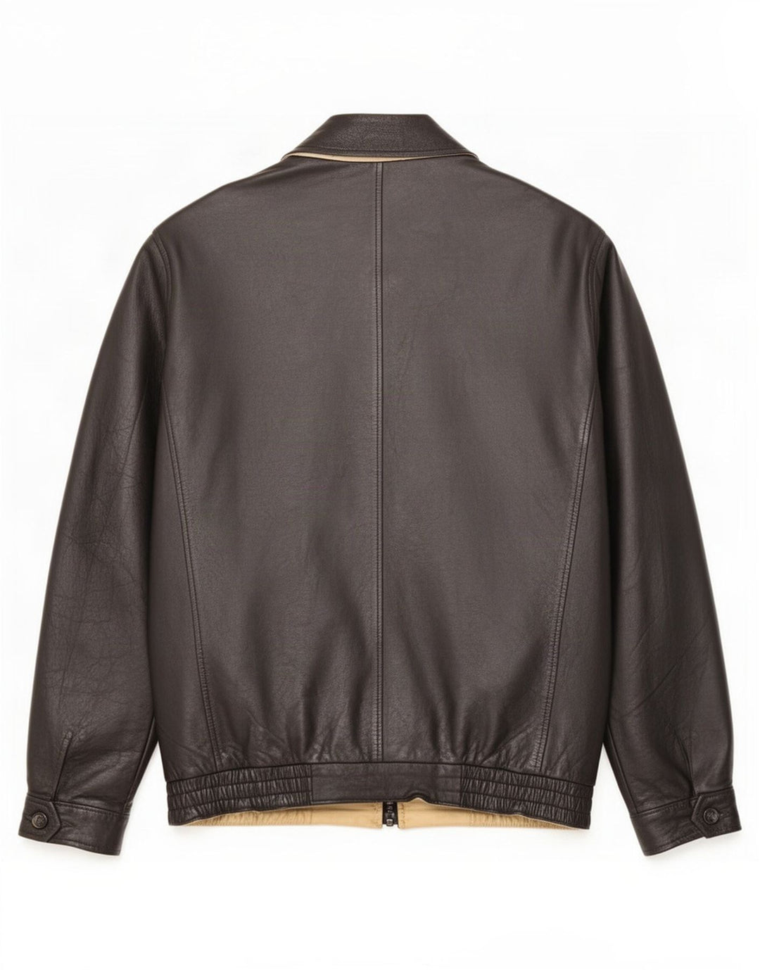 Vagrant Mens Leather Jacket IT 52 XL Black