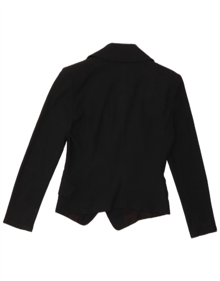 PATRIZIA PEPE Womens Crop 2 Button Blazer Jacket IT 42 Medium Black