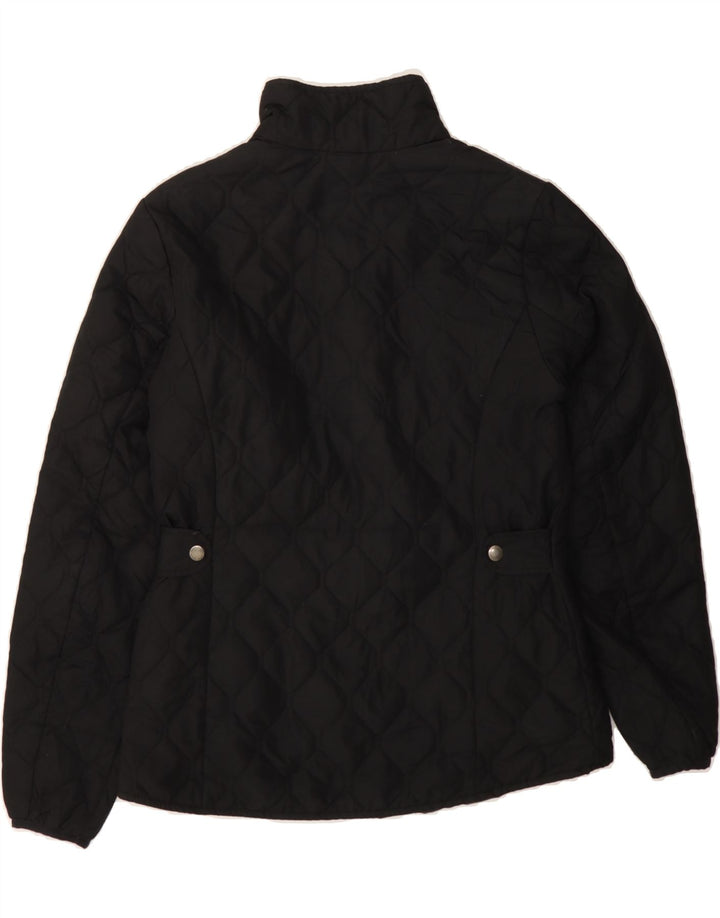 EDDIE BAUER Womens Quilted Jacket UK 12 Medium Black Polyester Vintage Eddie Bauer and Second-Hand Eddie Bauer from Messina Hembry 