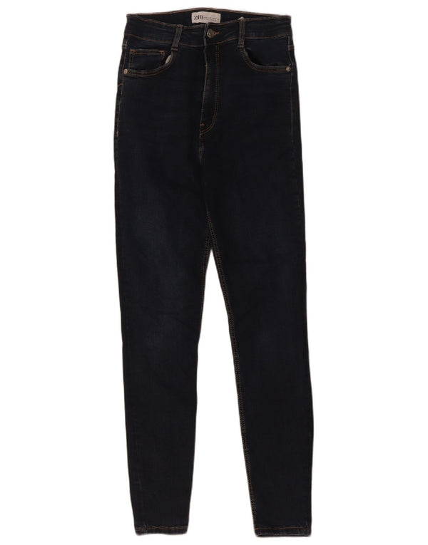 Zara Vaqueros pitillo para mujer EU 38 Small W28 L28 Algodón azul marino