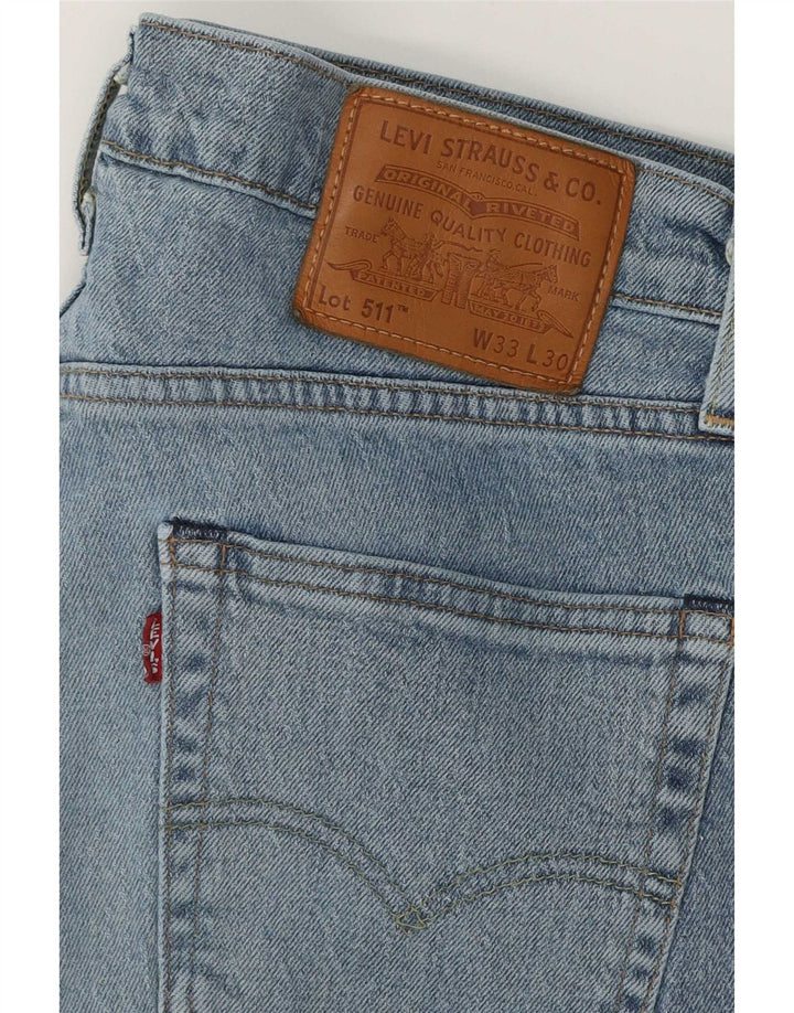 Levi's Mens 511 Slim Jeans W33 L30 Blue Cotton