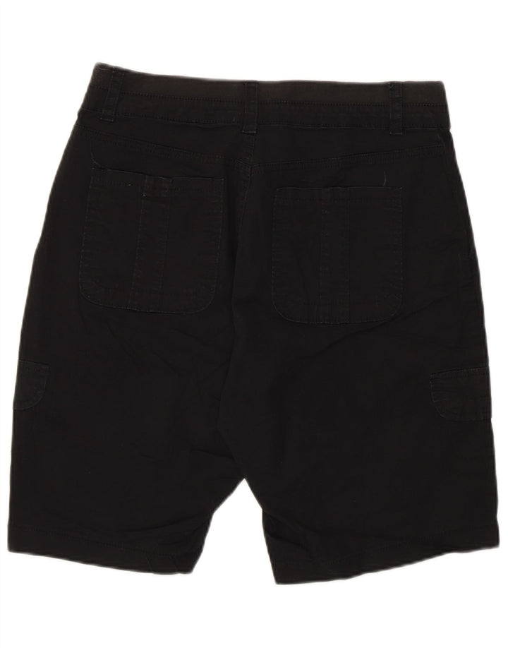 Lee Womens Relaxed Fit Cargo Shorts US 6 Medium W28  Black Cotton