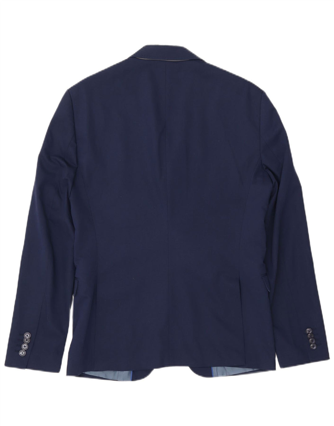 ZARA Mens 2 Button Blazer Jacket EU 50 Medium Navy Blue Viscose