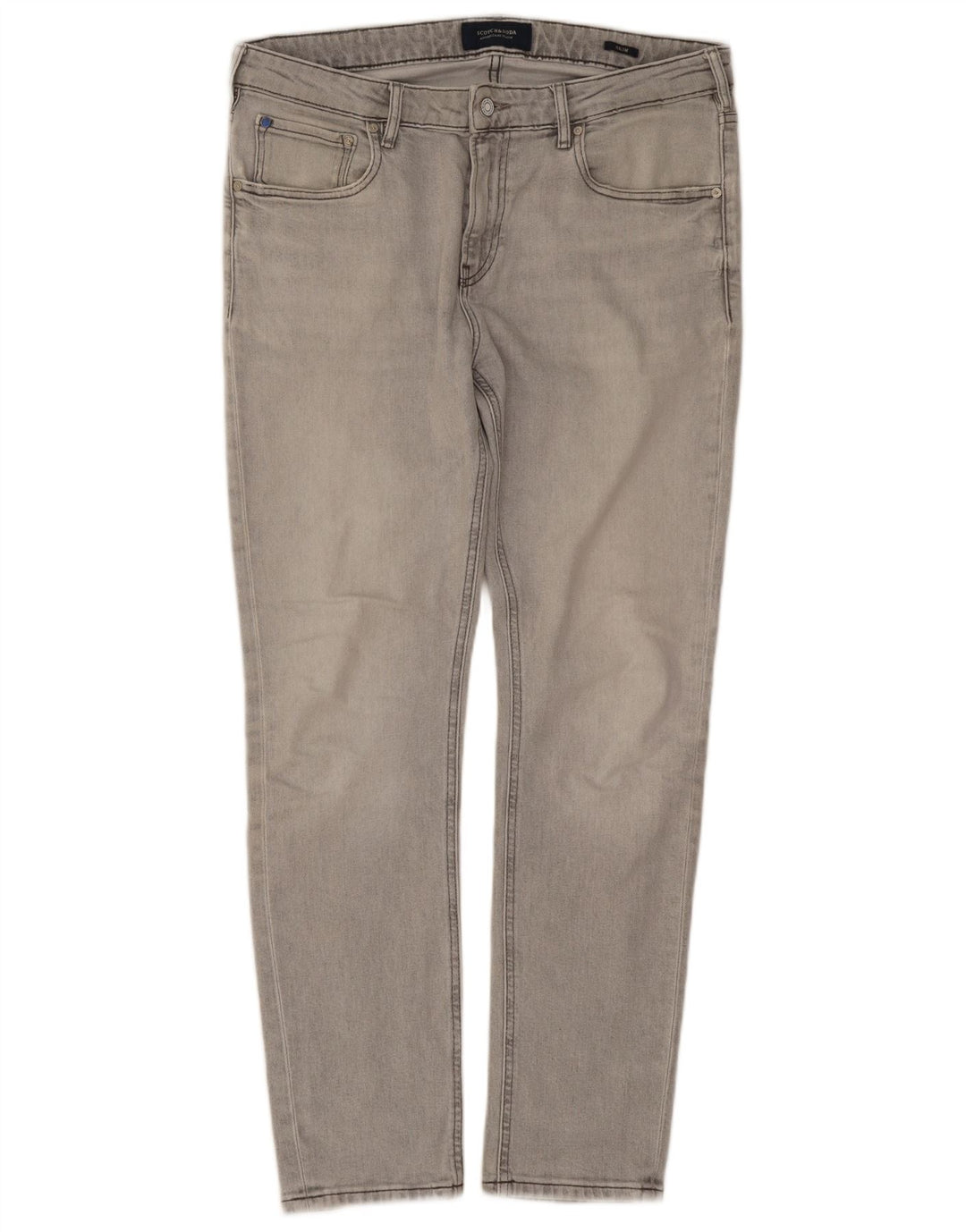 Scotch & Soda Mens Slim Jeans W34 L30 Grey Cotton