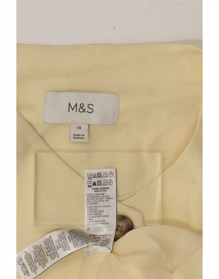 Marks & Spencer Gilet Femme UK 18 XL Jaune Polyester