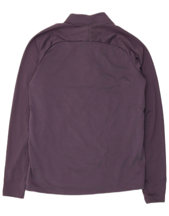 Nike Mens Dri Fit Zip Neck Pullover Tracksuit Top Small Purple Polyester