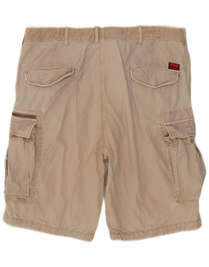 Męskie spodenki cargo Superdry W36, duże, beżowe, bawełniane