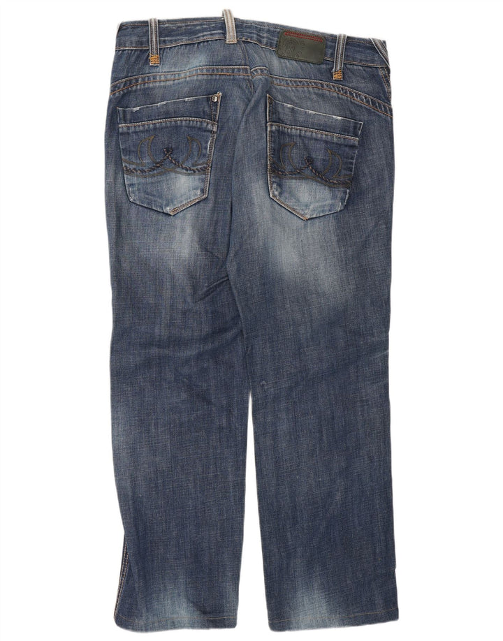 Blugi Distressed drepte pentru bărbați Datch L36 L30 Bumbac bleumarin