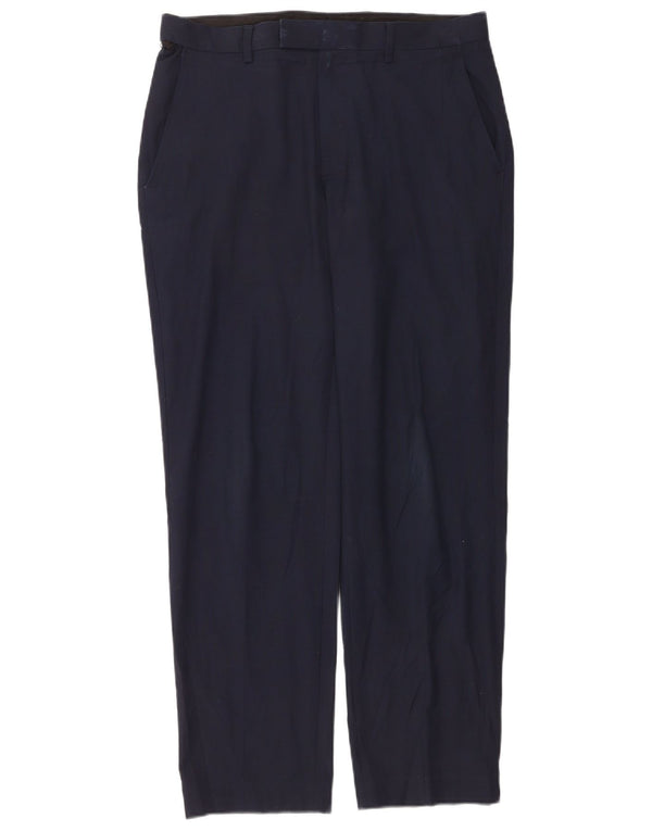 Marks & Spencer Herren-Anzughose in normaler Passform, W32 L31, Marineblau, Polyester