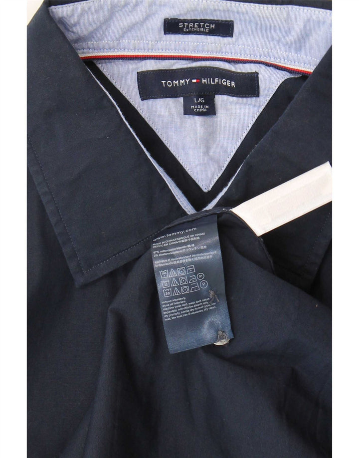 Koszula męska Tommy Hilfiger, duża, granatowa, bawełniana