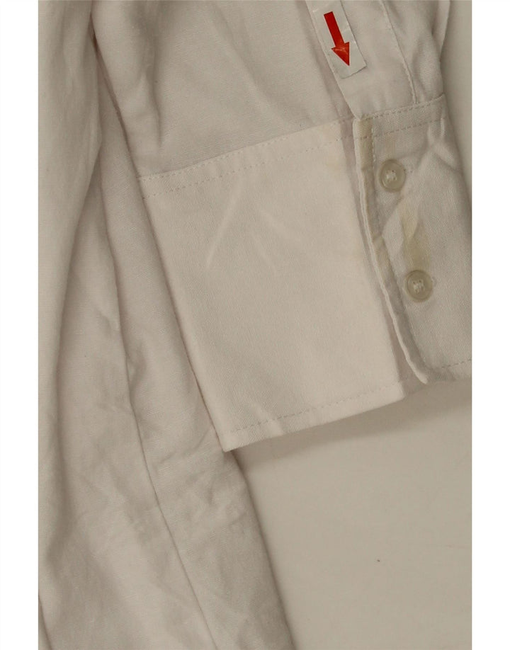 Zara Dame Oversized skjorte UK 14 Medium White Bomuld