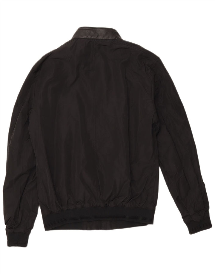 ZARA Mens Bomber Jacket UK 36 Small Black Polyester