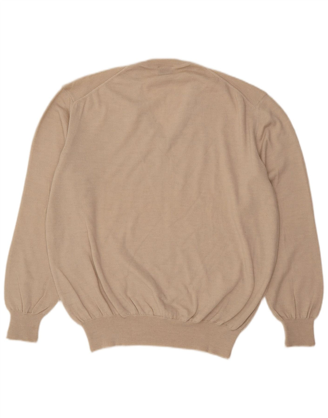 TRUSSARDI Pull Col V Homme Laine Beige Moyen