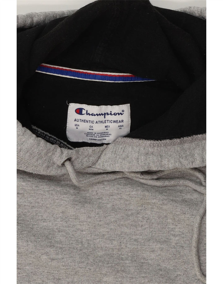 CHAMPION Mens Graphic Hoodie Jumper Medium Grey Cotton Vintage Champion and Second-Hand Champion from Messina Hembry 