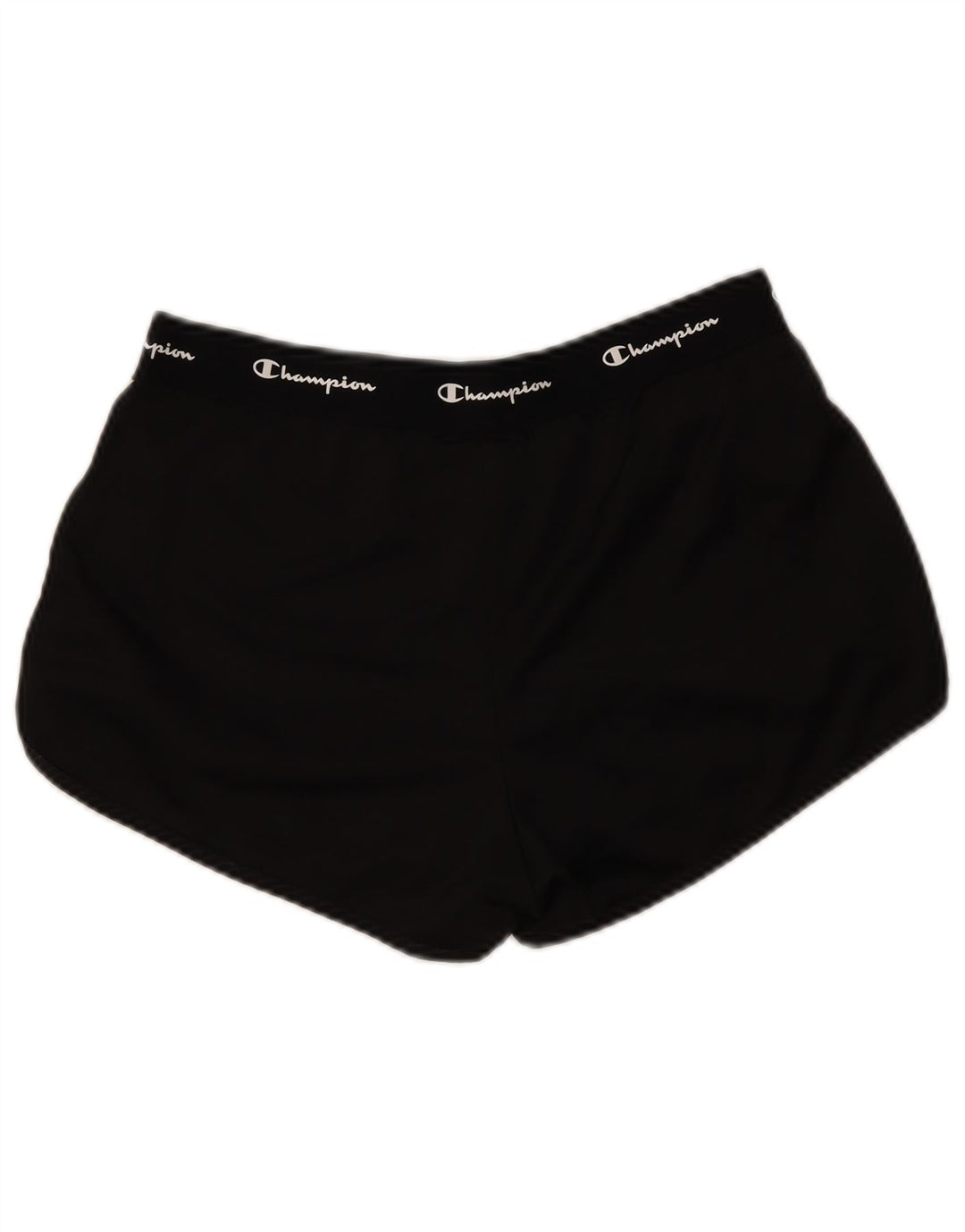 Champion Womens Graphic Sport Shorts UK 14 Large Black Polyester