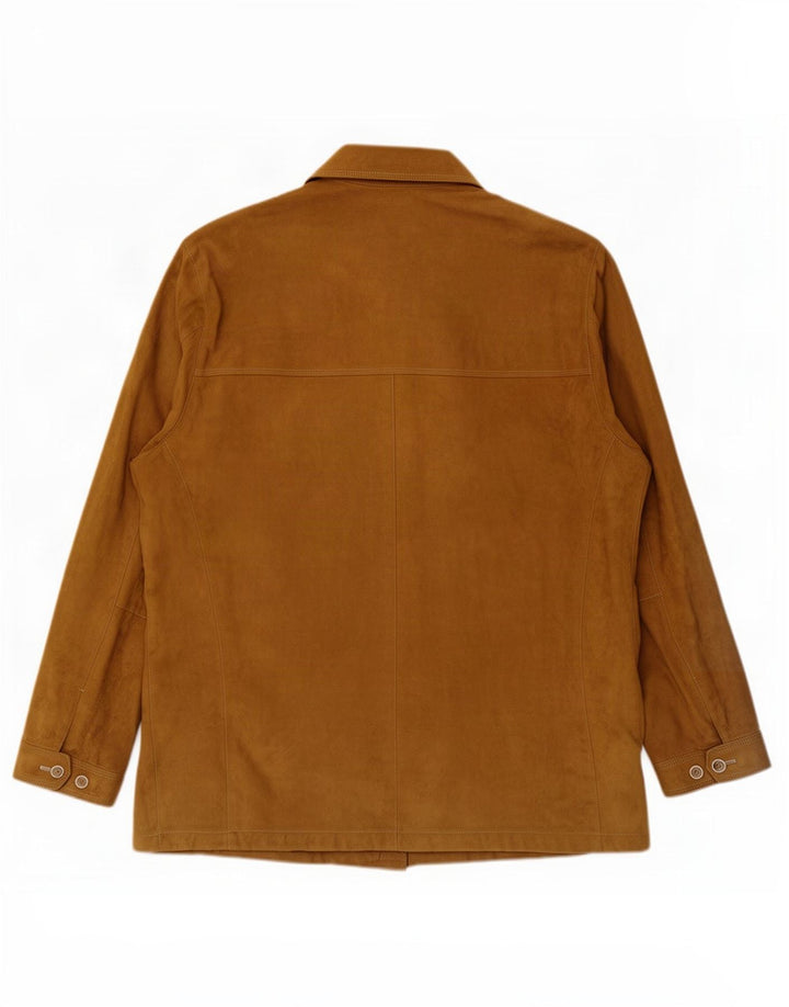 Bugatti Herren-Jacke aus Wildlederimitat, UK 46 3XL, braunes Polyamid