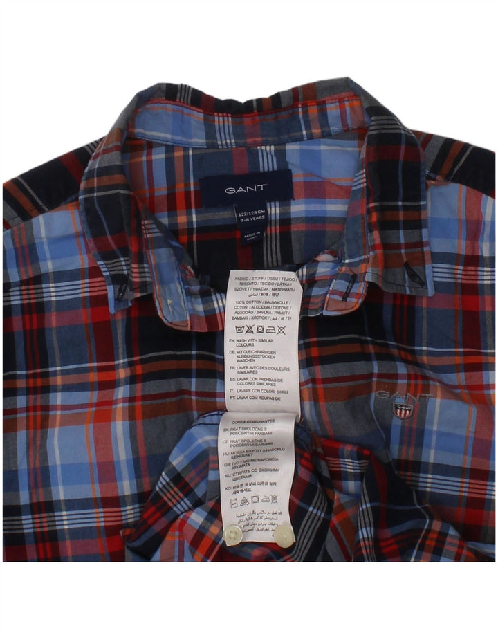 GANT Boys Shirt 7-8 Years Multicoloured Check Cotton