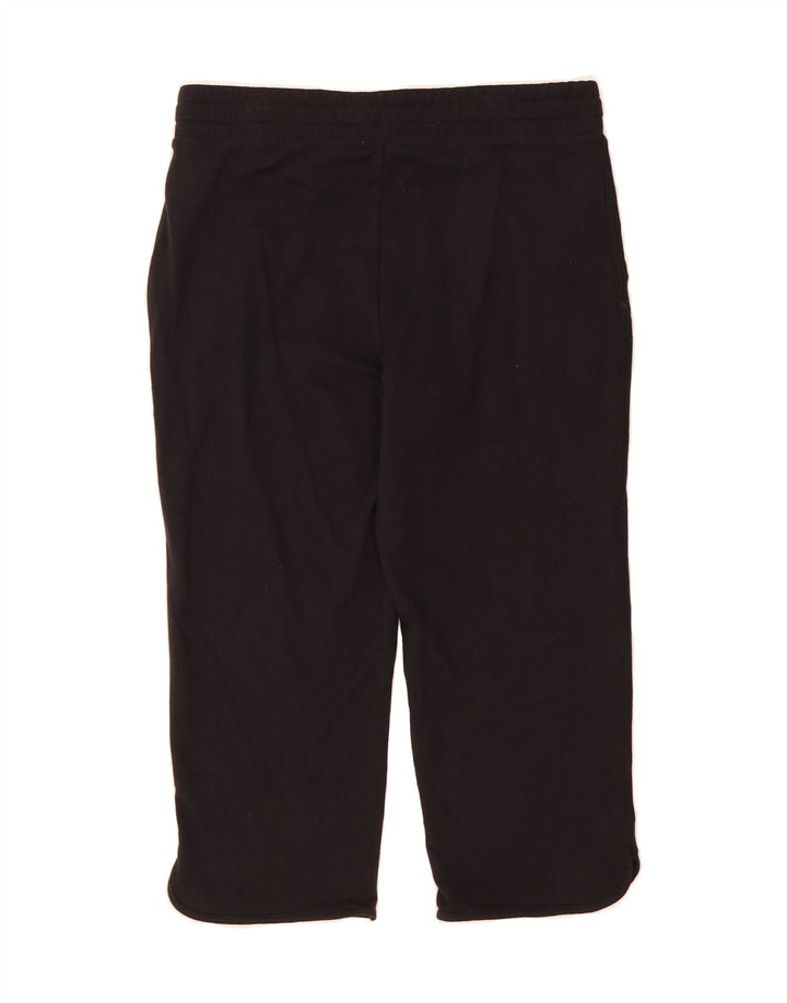EDDIE BAUER Womens Capri Tracksuit Trousers UK 14 Medium  Black Cotton Vintage Eddie Bauer and Second-Hand Eddie Bauer from Messina Hembry 