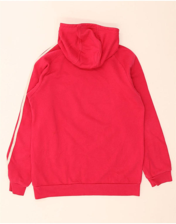 Adidas Girls Hoodie Jumper 13-14 Years Red Cotton