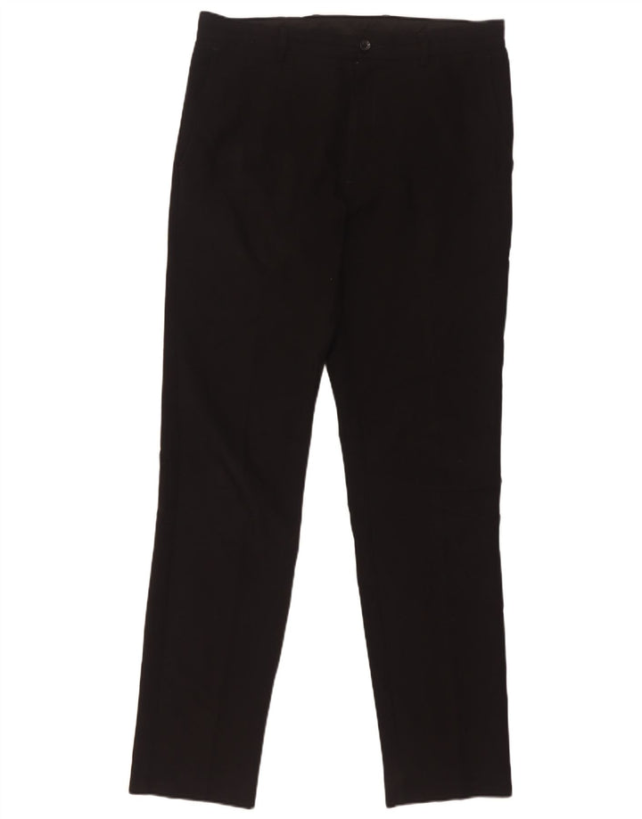 Marks & Spencer Mens Skinny Casual Trousers W33 L32 Black Polyester