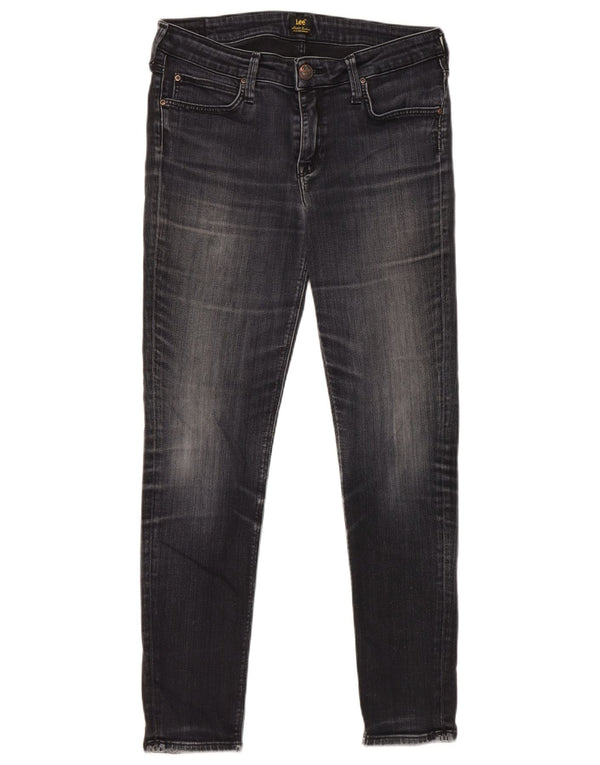 Lee Damen Scarlett Skinny Jeans W30 L27 Schwarze Baumwolle