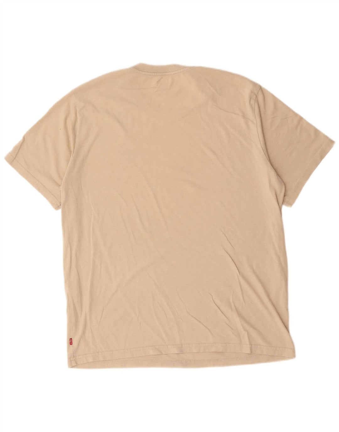 Levi's Mens Relaxed Graphic T-Shirt Top Medium Beige Cotton