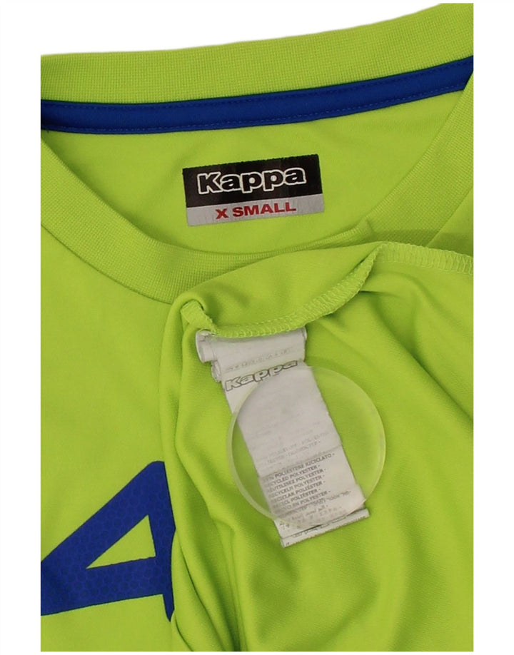 KAPPA Mens Graphic T-Shirt Top XS Green Polyester