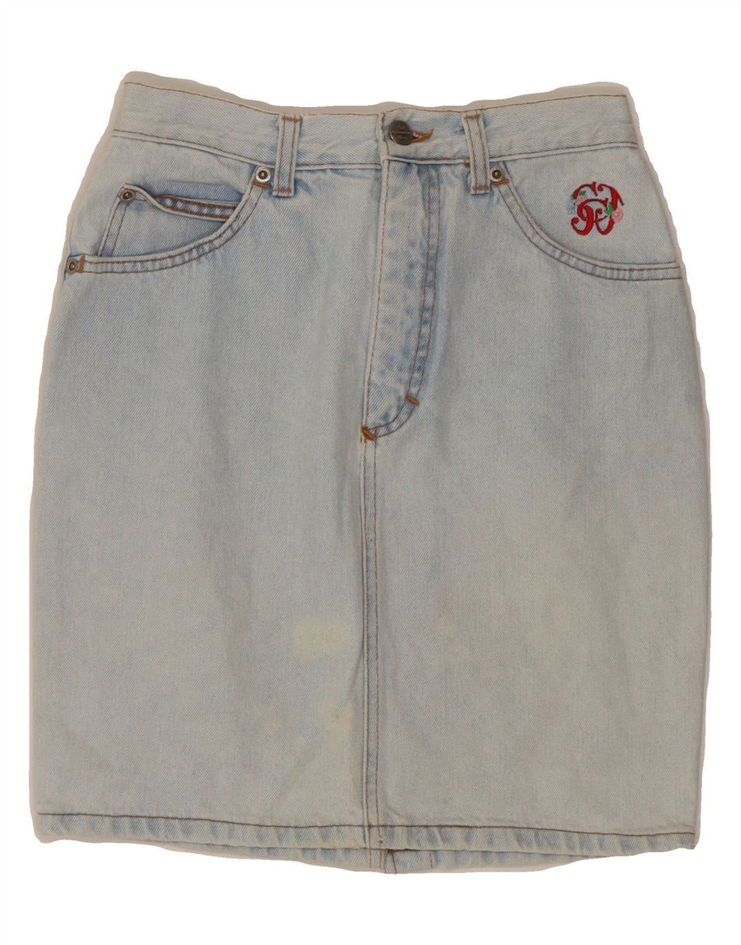 STEFANEL Womens Denim Skirt IT 40 Small W26 Blue Cotton Vintage Stefanel and Second-Hand Stefanel from Messina Hembry 